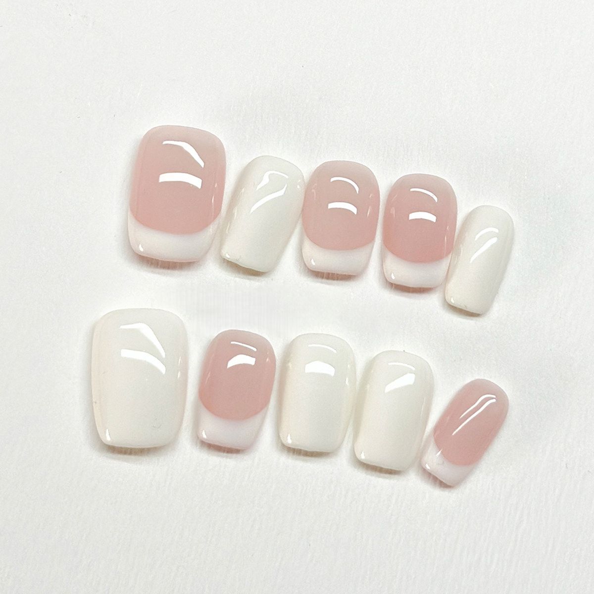 Milk & Cream French - Handcrafted Milky Nude Classic French Press-On Nails
