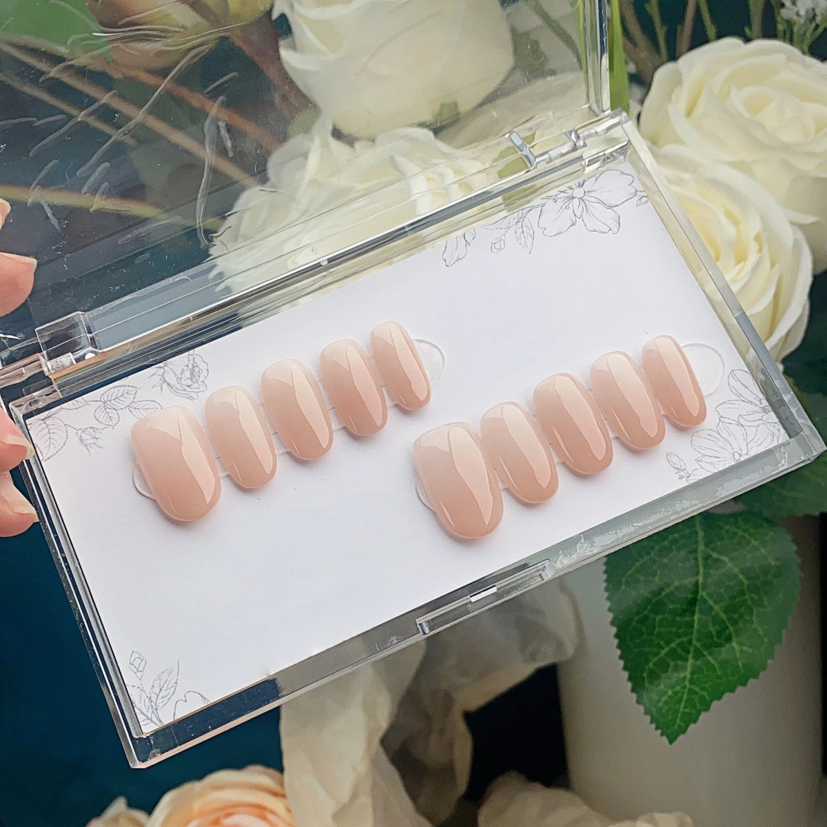 Milk Peach Ombré - Handcrafted Translucent Nude & Peach Gradient Press-On Nails