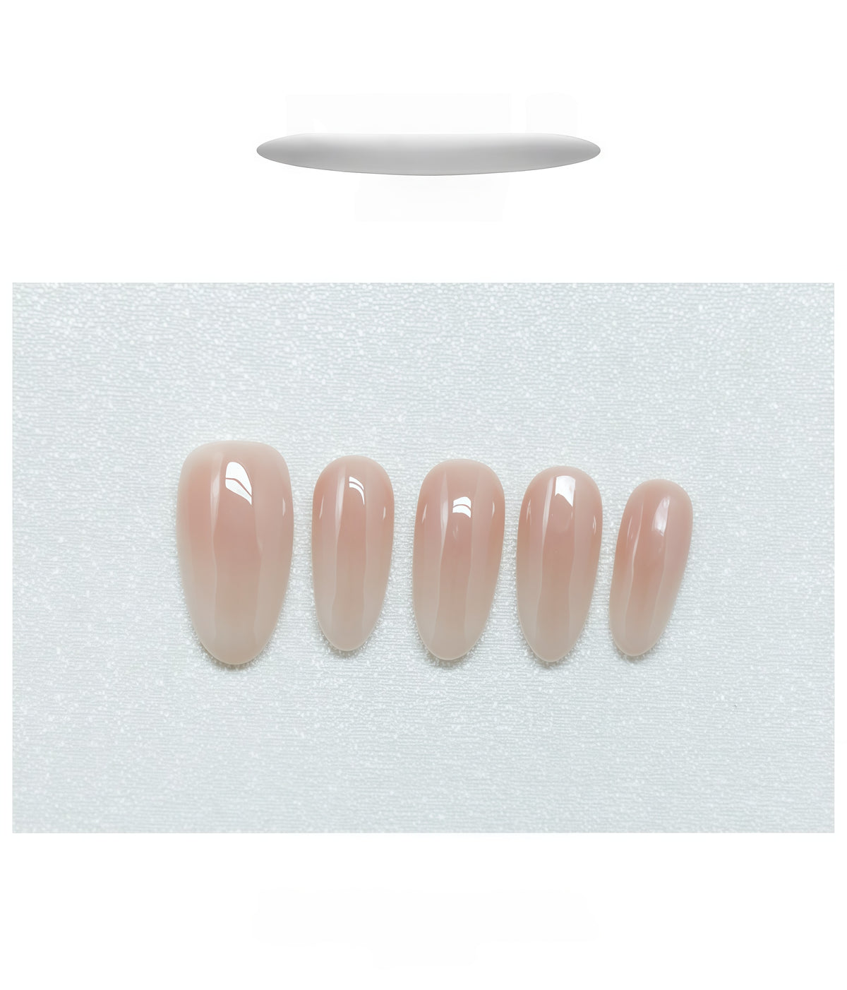 Velvet Blush - Handcrafted Milky Nude Glaze Press-On Nails