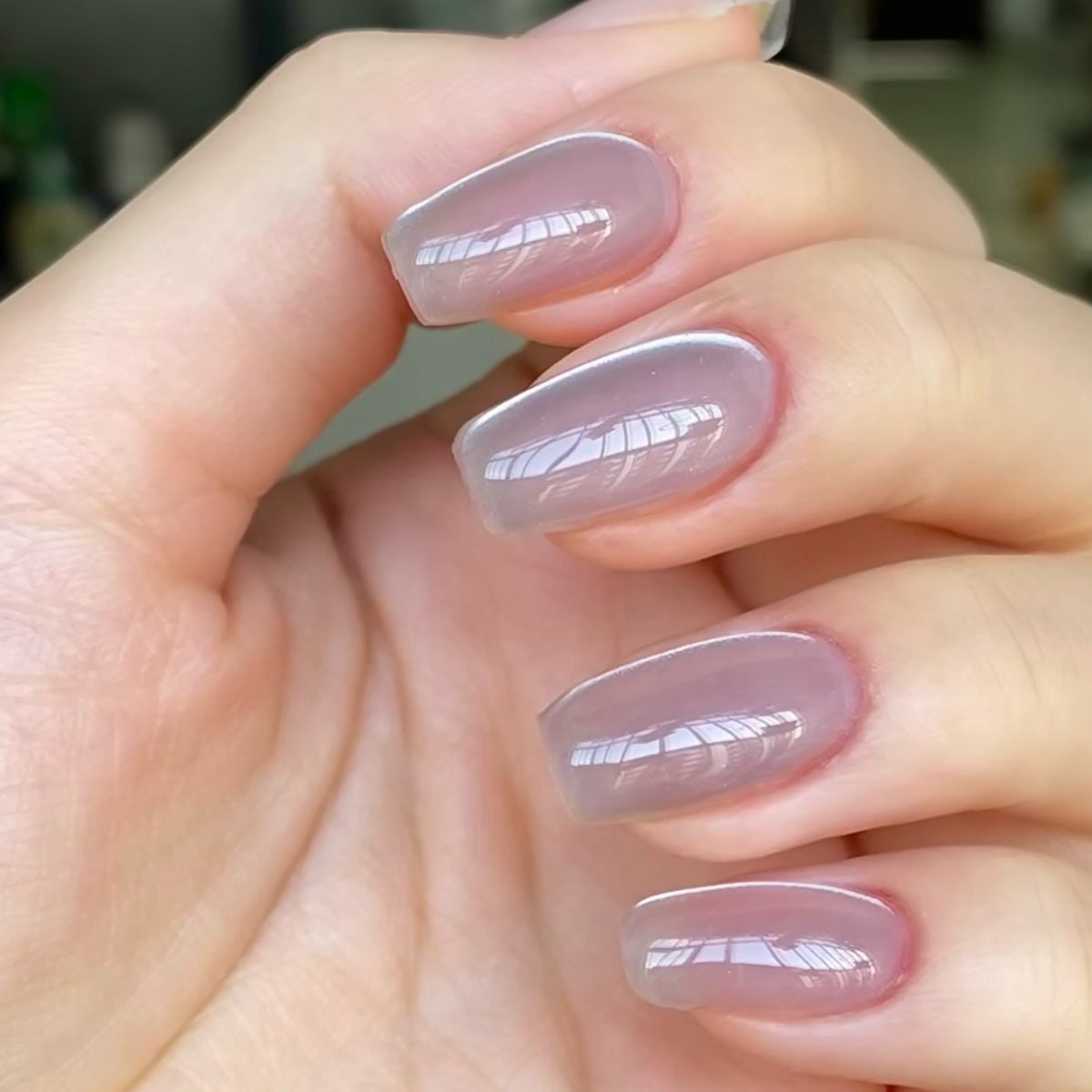 Blush Rose Velvet Cat-Eye - Handcrafted Soft Pink & Silver Magnetic Press-On Nails
