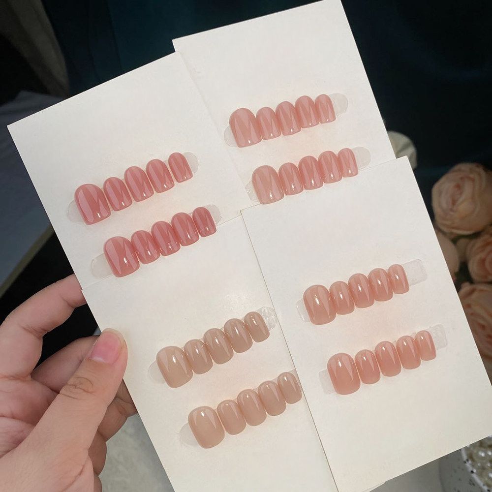 Nude Jelly Everyday - Handcrafted Translucent Glossy Nude Press-On Nails