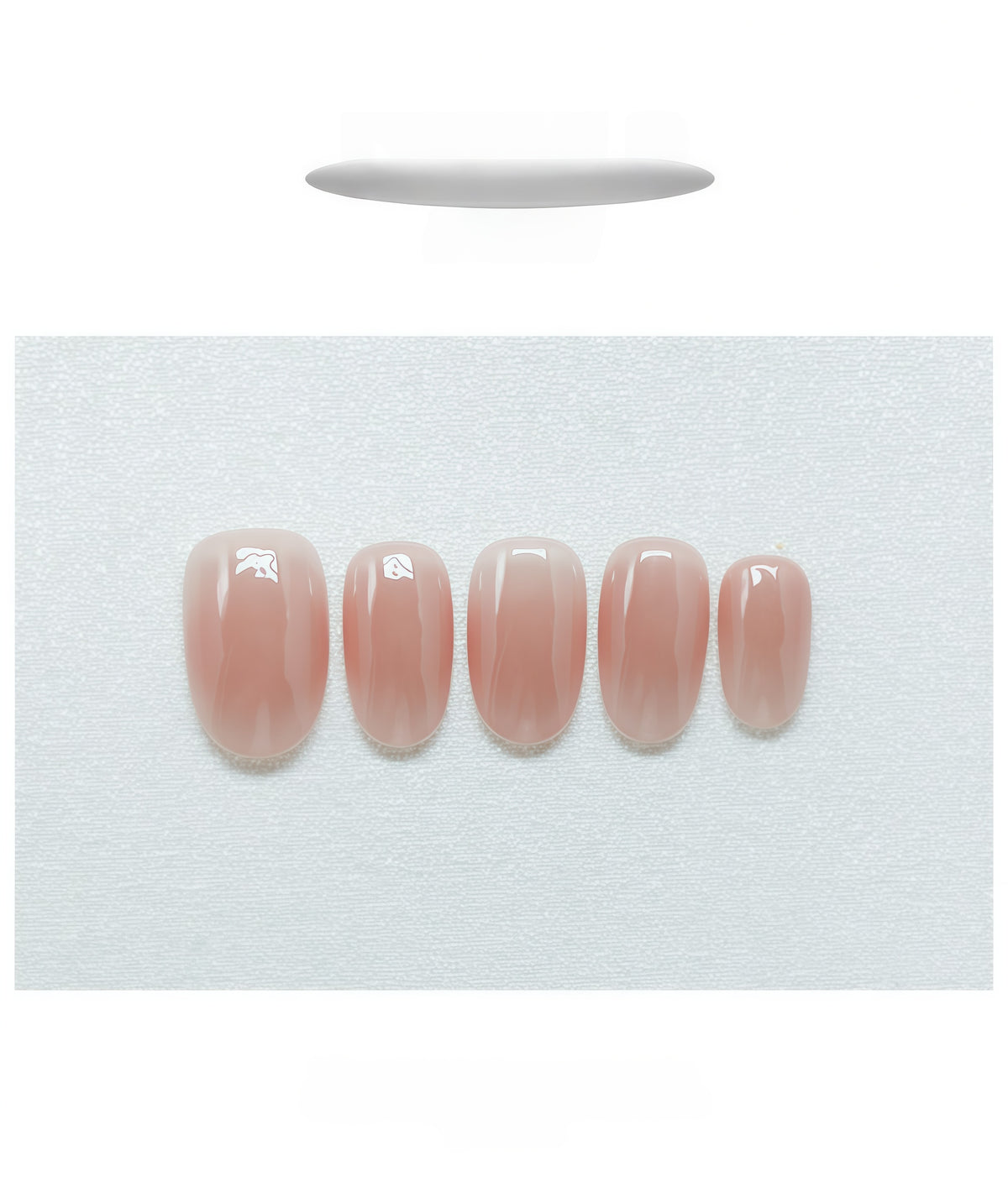 Velvet Blush - Handcrafted Milky Nude Glaze Press-On Nails