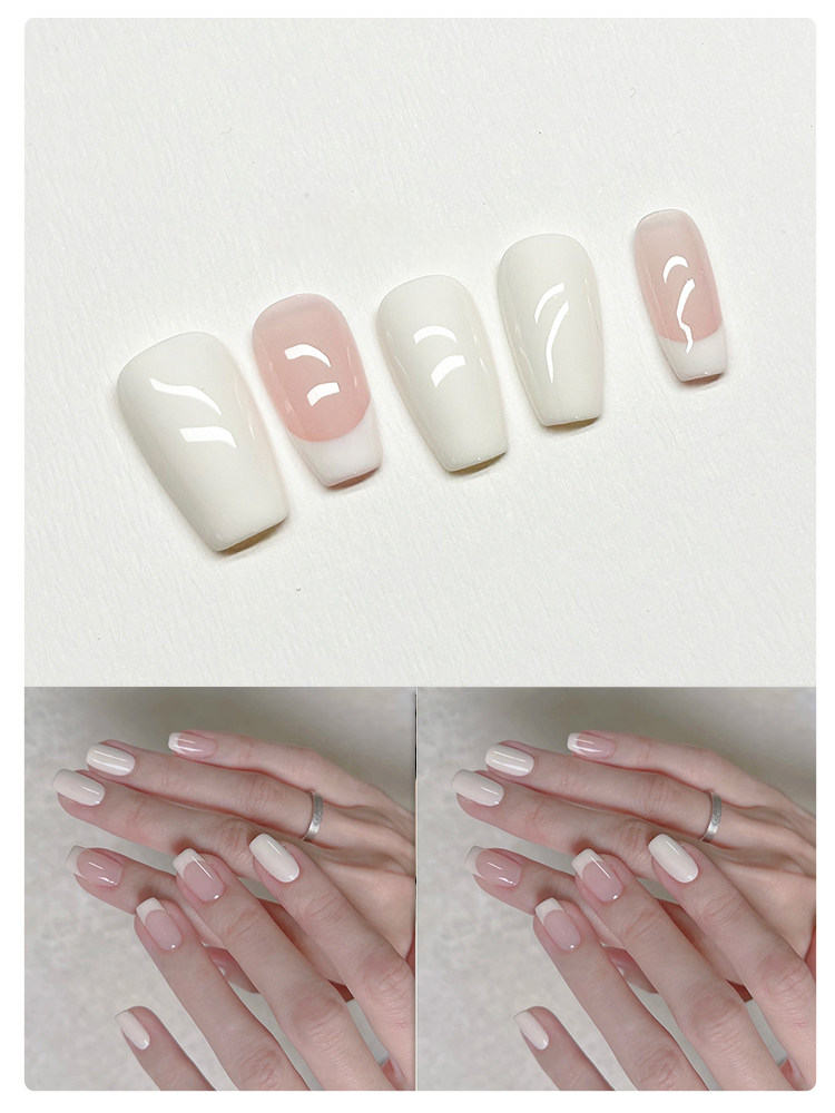 Milk & Cream French - Handcrafted Milky Nude Classic French Press-On Nails